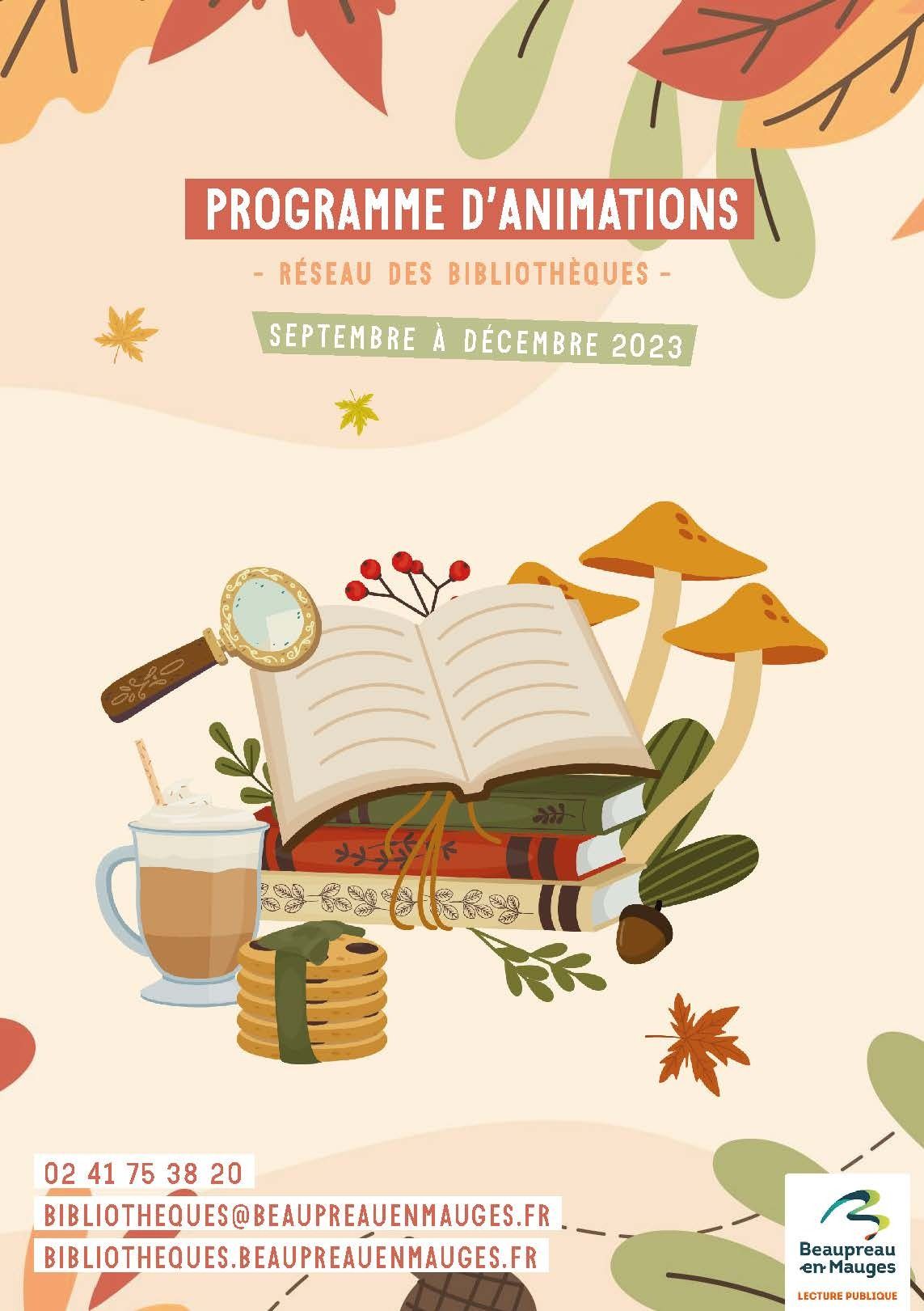 Plaquette animations bibliotheques septembre2023 couv Page 1